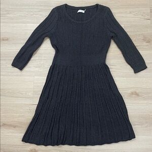 Calvin Klein Dark Gray Long Sleeve Dress